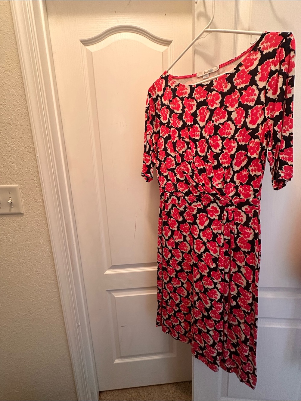 Boden Pink Floral Wrap Dress